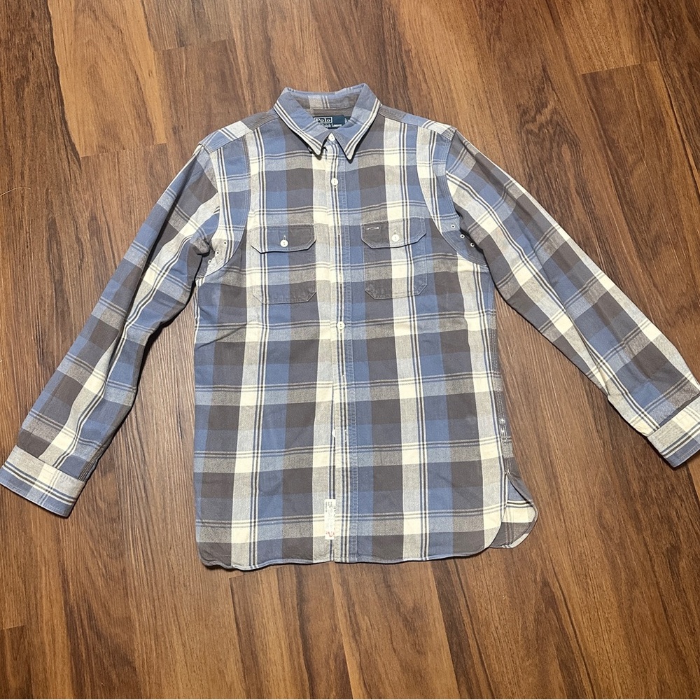 Polo Ralph Lauren Blue and Gray Checkered Shirt